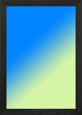 Gerahmtes Wandbild Poster Leinwanddruck Bild mit blauem und grünem Farbverlauf