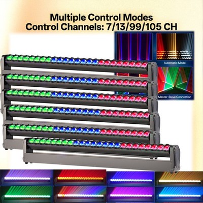 LED Beam Wall Wash Light RGBW 480W Moving Head DMX512 Sound Club Strobe Light DJ