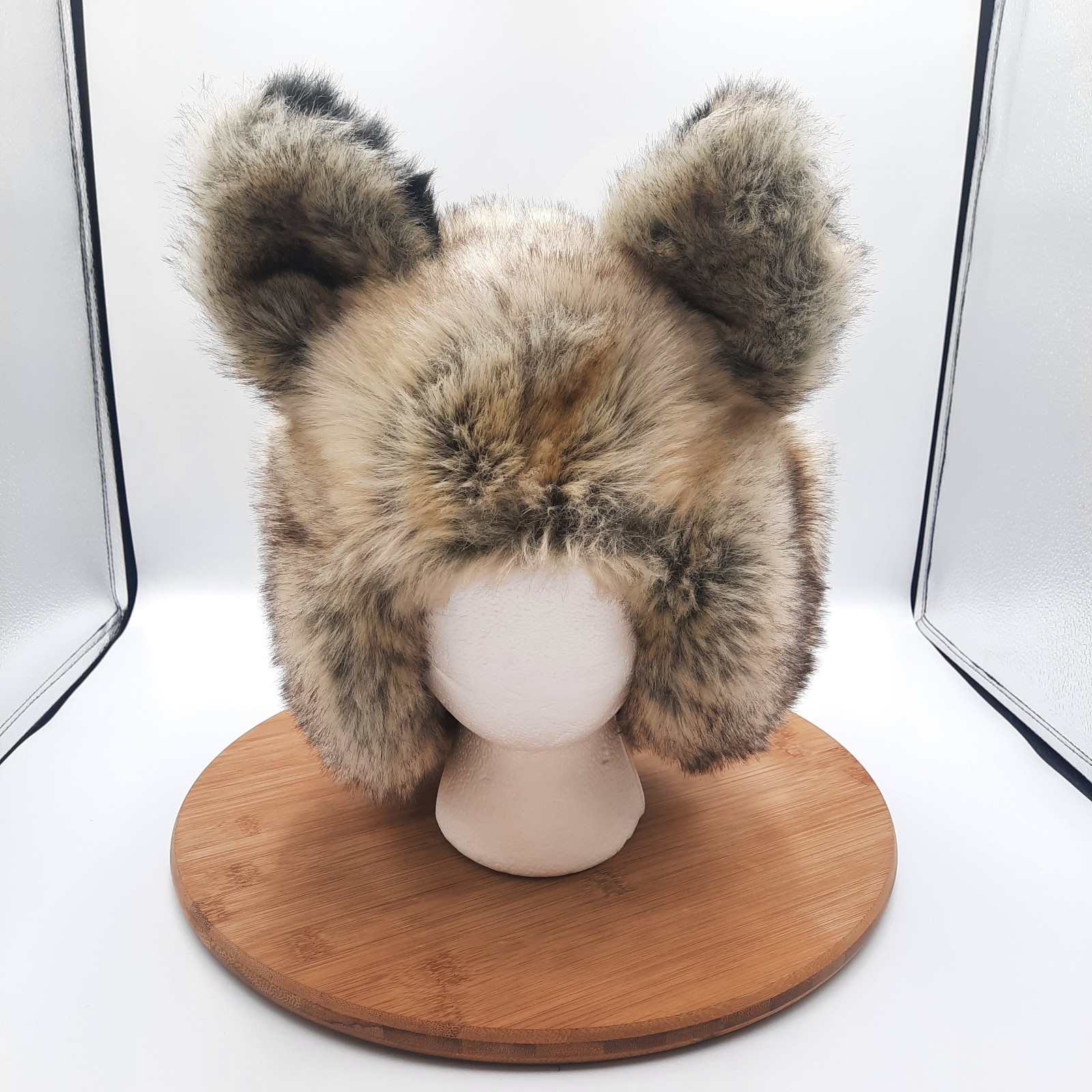 Headztrong Furry Animal Winter Bike Snow Ski Helmet Cover Wolf Ears NEW