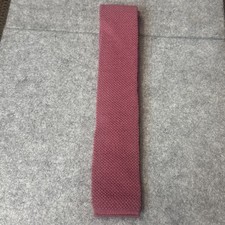 VTG Private Club 100% Virgin Wool Tie Mauve/Dark Pink Square End Made in USA