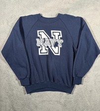 Vintage US Navy Sweater Mens Large Pullover Crew neck USA Made 90s Soffe Sweat