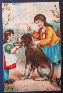  Mount & Co Fine Candies Kansas City MO Trade Card W.A. Mount & Co Confectionery