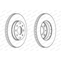 Ferodo 2X Bremsscheibe Vorne Ø256 Mm FüR Hyundai I20 PB PBT 1.2 1.4 GB MC 1.6