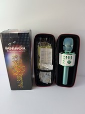 BONAOK Wireless Bluetooth Karaoke Microphone/Spkr/bluetooth in Green