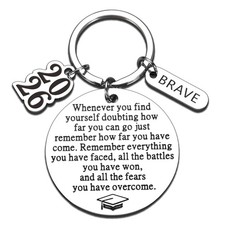 5th 8th Grade Graduation Keychain Inspirational Personalized Gift for Him Her