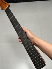 AAAA Ebony Reverse headstock 22fret Roasted Maple Electric Guitar Neck Satin