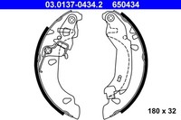 ATE Bremsbackensatz 03.0137-0434.2 FüR Panda Fiat Classic 169 AXA1A 169CXA1A