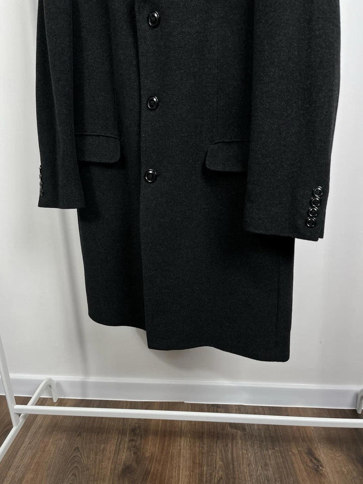 Abrigo formal Aldo Colitti para hombre negro mezcla de lana y cachemir talla 48 Foto 4 de 4