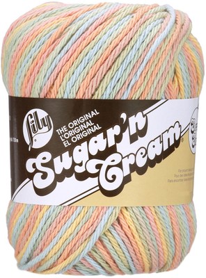 6 Pack Lily Sugar'n Cream Yarn Ombres Super Size-Buttercream 102019-19222