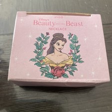 Avon Disney Beauty and the Beast Charm Necklace Gold Tone Cable Chain for Girls