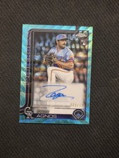 Topps 2025 Chrome Update Zach Agnos #AC-ZA RC Autograph Aqua Wave /199