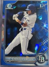2022 Bowman Chrome Sapphire Chandler Simpson 1st Bowman #BDC-26 Rays 