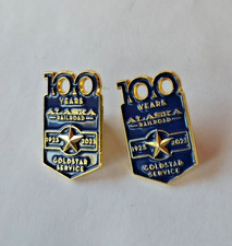 2 Alaska Railroad 100 Year Pins 1923-2023 New