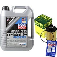 Mann Inspektionspaket 5L Liqui Moly Top Tec 5W-30 FüR Suzuki SX4 2.0 Ddis 4X4