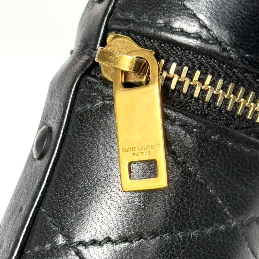 Saint Laurent Paris custodia labbro catena pelle nero oro quasi come nuova autentica