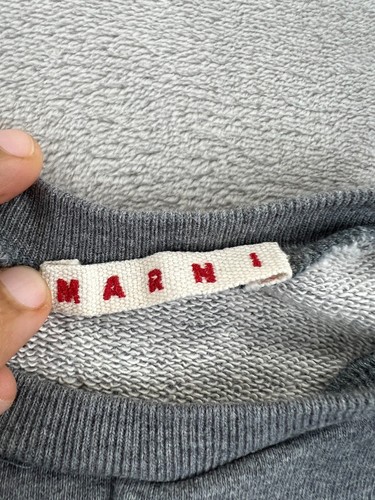 Marni Kids Girls Gray Ruffled Sweatshirt Size 10Y Pullover - Picture 4 of 12