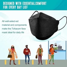 10 ct Pack KF94 Face_Covers, Color mask，Black Mask，4-Layer mask  Adult size New!