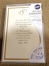 WILTON PRINT YOUR OWN WEDDING INVITATIONS 40 COUNT FREE SHIPPING