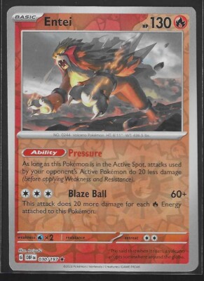 Entei 030/197 Brillante Écarlate et Violet Flammes Obsidiennes