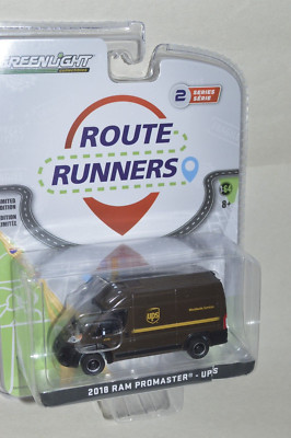 1:64 scale Greenlight 2018 Dodge Ram Promaster van UPS United Parcel Service
