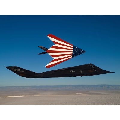 USAF F-117 Nighthawks amerikanische Flagge Stealth Attack Flugzeug riesiges Wandbild Poster