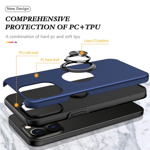 Fr iPhone 16 Pro Max 16e 15 Hybrid Ring Stand Case Ring Holder Magnetic Cover - 第 21/57 張圖片