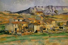 Oil painting paul cezanne - la sainte victoire environs de gardanne landscape