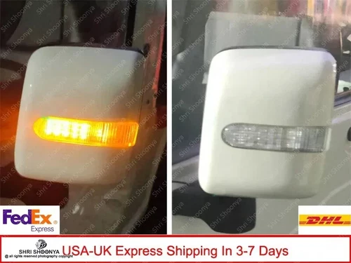 Suzuki Samurai SJ410 SJ413 "New White Side View Mirror with Led Indicator"