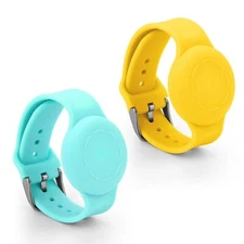 NQEUEPN 2pcs Kids Wristbands for Airtag Waterproof Silicone Bracelet for Kids...