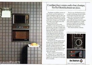 REKLAME WERBUNG 056 1983 De Dietrich le Combiné Backofen (2p) Mikrowelle