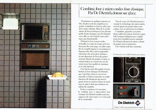 REKLAME WERBUNG 056 1983 De Dietrich le Combiné Backofen (2p) Mikrowelle