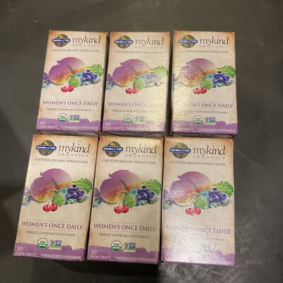 Garden of Life mykind Organics Women's Once Daily Multi, 30 Organic Tabs Lot