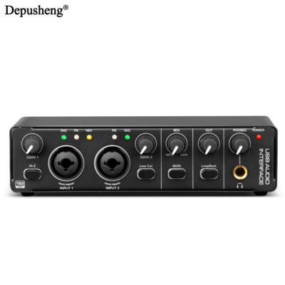 Audio Interface Depusheng MD22 USB 3.0 Sound Card with Monitoring
