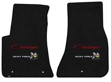 Lloyd Mats Velourtex Dodge Challenger Red Script Scat Pack Front Mats 2015-23