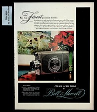1947 Bell  Howell Filmo Auto Load Personal Home Movies Vintage Print Ad 30628