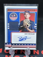 2023 Panini Stars & Stripes USA Baseball Zach Strickland Patch Auto #NTDP-ZS