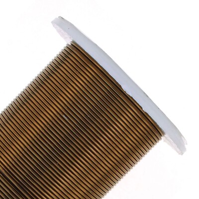 BeadSmith Tarnish Resistant Antique Brass 1/2 Hard 20 Gauge Wire 15 Yard Spool