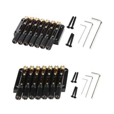 Metall Headless Gitarrensteg mit Schraubenschlüssel Schrauben für 7 Saiten Headless Elektro