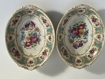 Vintage Rare Beautiful Floral, Old Ivory Romance  Serving Bowls. Pre-owned.