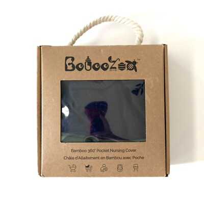 BeBeeZoo All-In-One Bamboo Nursing Cover Blue/Green Car Seat NEW IN BOX!