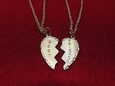 JUEGO DE 2 CADENAS CUERDA CHAPADO EN ORO 14KT 2 PIEZAS BEST FRIENDS CORTE BRILLANTE CON 2 CADENAS-1571