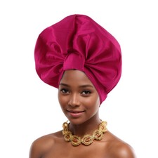 African Headtie Auto Gele Hat Nigeria Wedding Hijab Turban Head Wrap Bonnet Cap