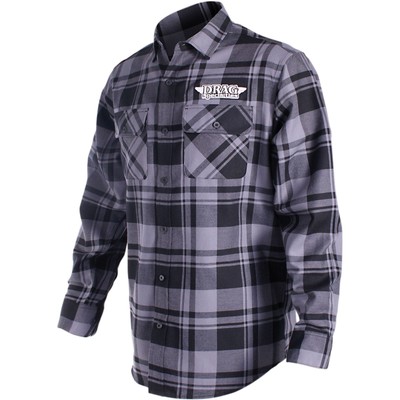 Drag Specialties Long-Sleeve Flannel Shirt - Gray/Black Small DRG27S68GYSR