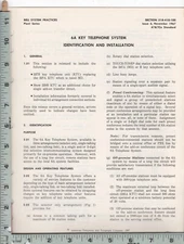 E604 American Telephone & Telegraph Co 1967 phone system installing instructions