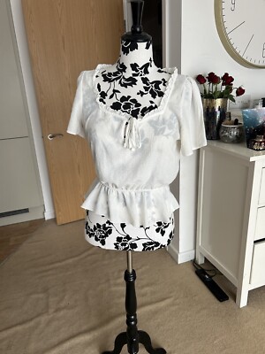 New beige Primark peplum top, L / 40 / 12