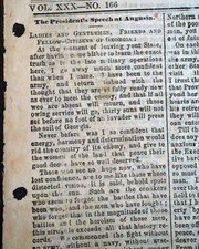 Rare CONFEDERATE Houston TX Texas w/ Jefferson Davis Civil War 1864 Newspaper