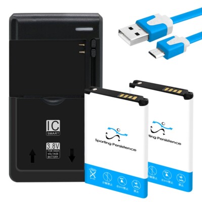 Large Capacity 2580mAh Extended Slim Battery Charger Cable f LG Wine 2 LM-Y120QM