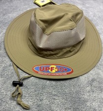 Dorfman Pacific Co. Mens Mesh Crown Wide Brim Safari Hat Khaki sz Med