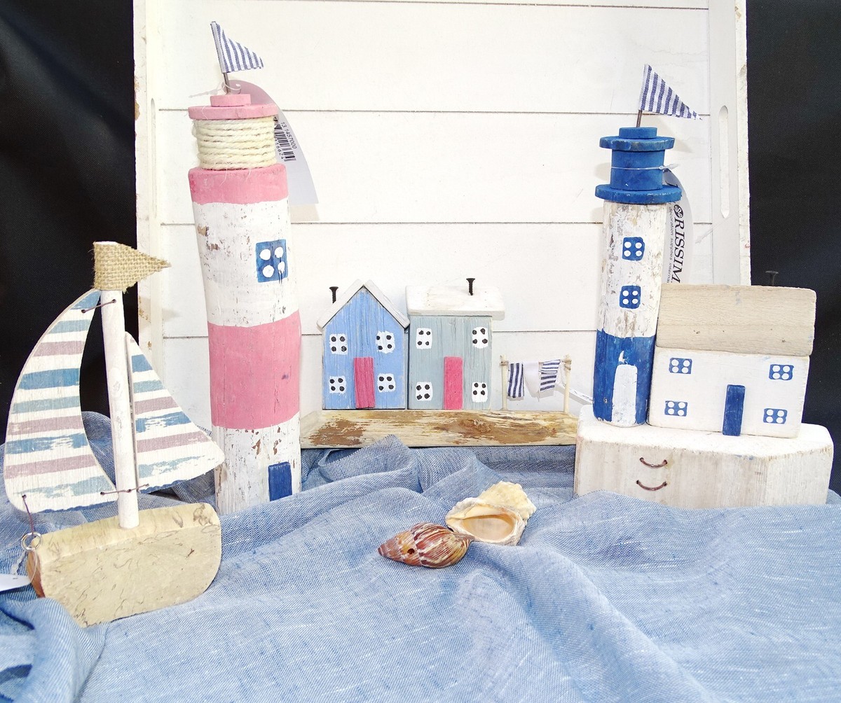 Yardenfun Miniatur Boote 6-tlg Set - Harz Deko Für Strand Style Wohnaccessoires