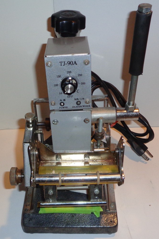 Adjustable Height & Auto Feed, Manual Press TJ-90A Hot Foil Stamping Machine